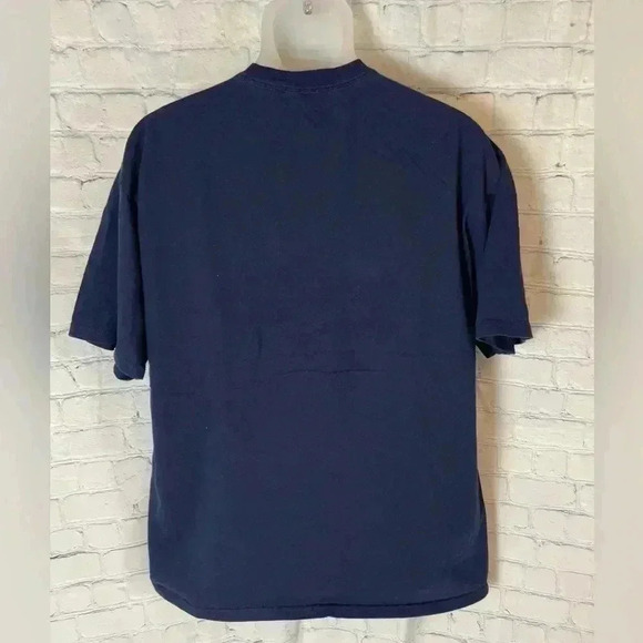 Genuine Merchandise Atlanta Braves Men’s L Navy Blue Crewneck T-Shirt BASEBALL - Picture 6 of 13